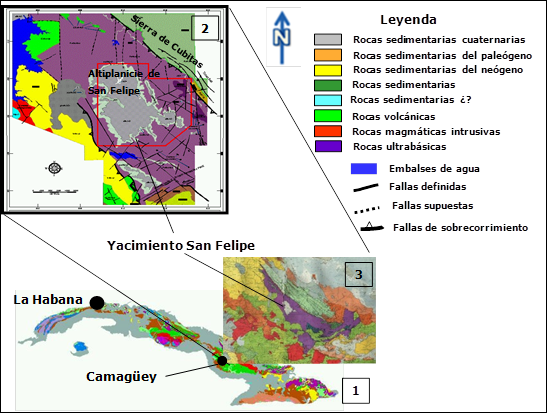 Ubicaci�n geogr�fica del �rea de estudio. Con l�nea roja aparece delimitada la concesi�n de exploraci�n Geominera S.A-San Felipe Mining Ltd. (2002).