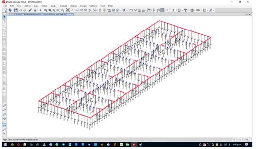 Reacciones en la base en la variante 2.