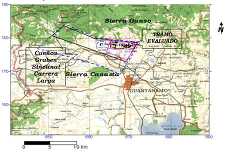 Mapa de ubicacin del rea de los trabajos.