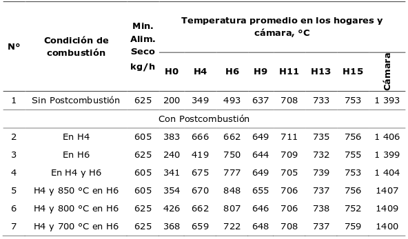 Perfil trmico del Horno