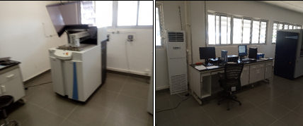 Difractmetro de rayos X utilizado para el anlisis mineralgico.