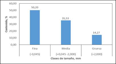 Distribucin porcentual por clases de tamao