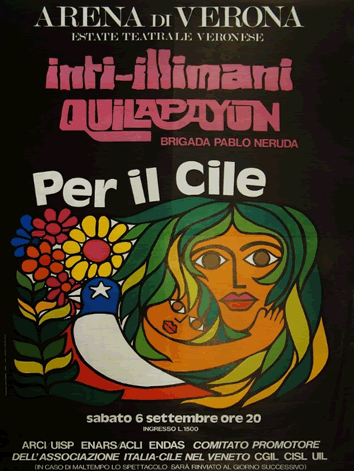 afiche  del concierto en la Arena de Verona