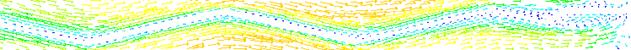 Velocity vector in a lateral view for frontal velocity of 5 m/s