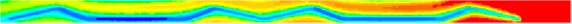 Temperature in a plane parallel to the lateral surface and located in the middle of the model