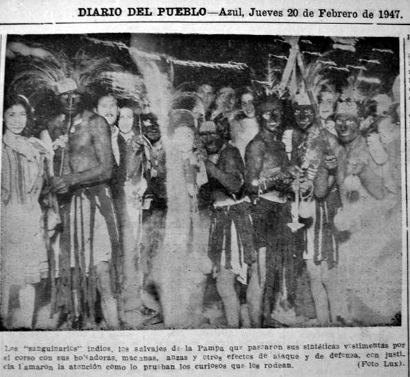 Comparsa de indios en Azul (1947)