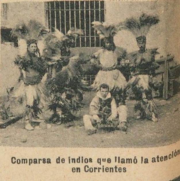 Una comparsa de indios en Corrientes (1907)