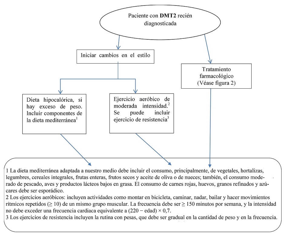 Manejo inicial
de pacientes con diabetes mellitus tipo 2