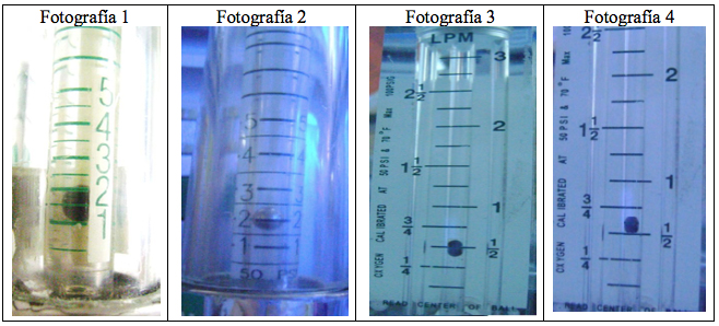 Ejemplos de fotograf&iacute;as de fluj&oacute;metros del Hospital Universitario San Ignacio utilizadas
en la Encuesta