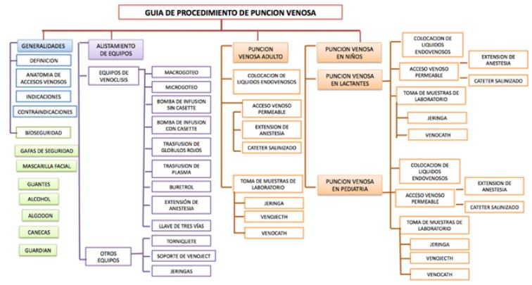 Arquitectura de la información: “Guía de procedimientos de punción venosa”, primera versión