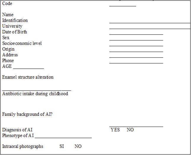 Clinical Record Format for AI designed for this Study
