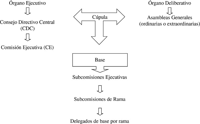 Estructura organizacional de Camioneros