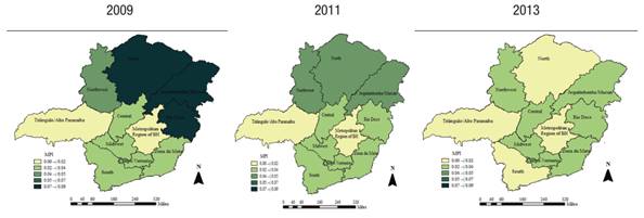 Multidimensional poverty by administrative regions