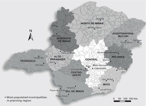 Minas Gerais’ administrative regions