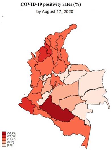 COVID-19 positivity rates (%)