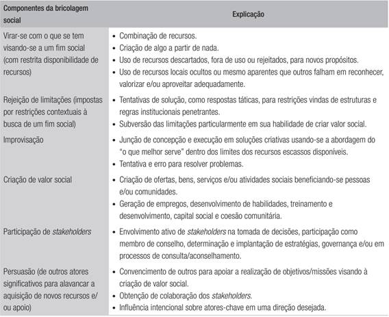 Detalhes da bricolagem social