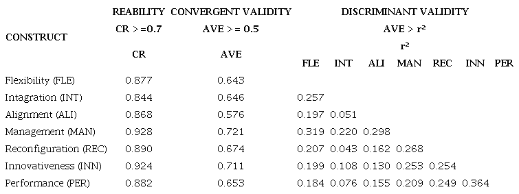 Reliability and Validity of the Structural Model