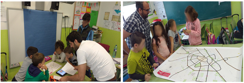 Figura 3: Alumnos y profesores
realizando las tareas.