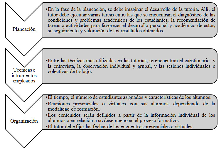 Figura 3: Organización de las tutorías