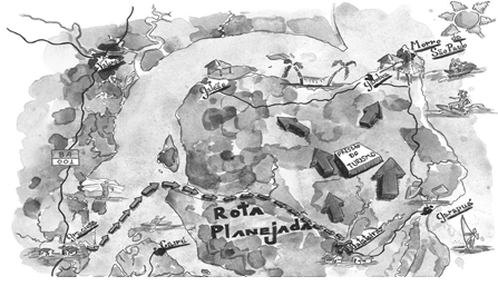 Rota Planejada para
expans&atilde;o do turismo na ilha de Tinhar&eacute;