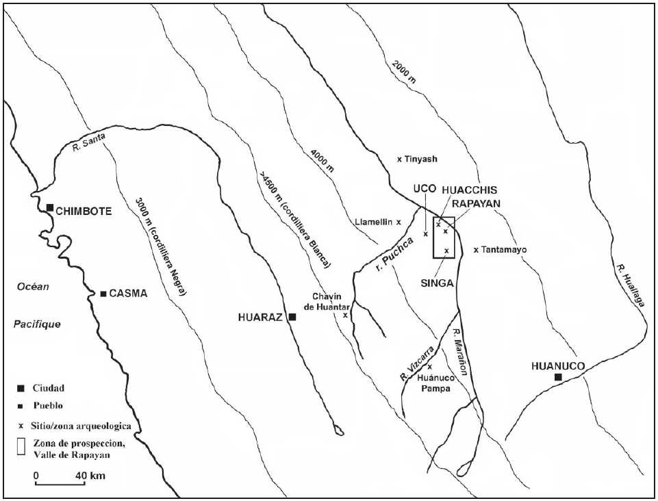 Ubicación de la zona de investigación en el Alto Marañón (mapa: Alexis Mantha).