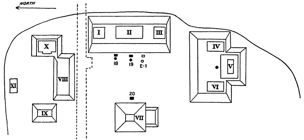 Uaxactun&rsquo;s E-Group (Ricketson 1933: 77).