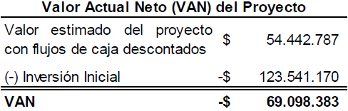 Clculo del Valor Actual Neto (VAN)