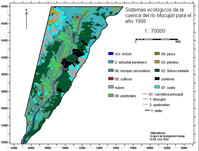 Sistemas Ecol�gicos de la Cuenca del r�o Mucuj�n 1998.