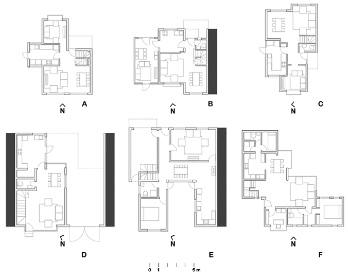 Plantas de las
viviendas