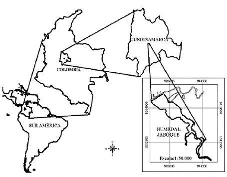 Localización geográficadel humedal Jaboque