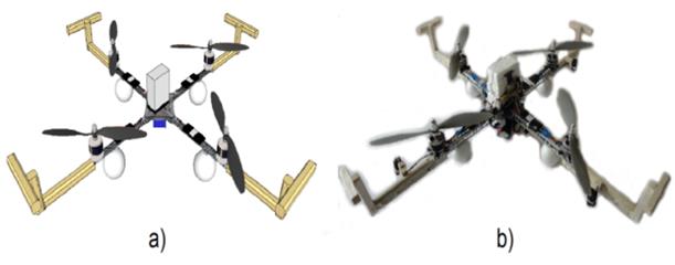 Dise&ntilde;o del prototipo (a) modelo virtual Gooogle Sketchup (b) modelo real