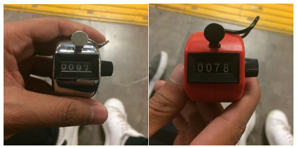 Contadores manuales utilizados en el ejercicio de campo