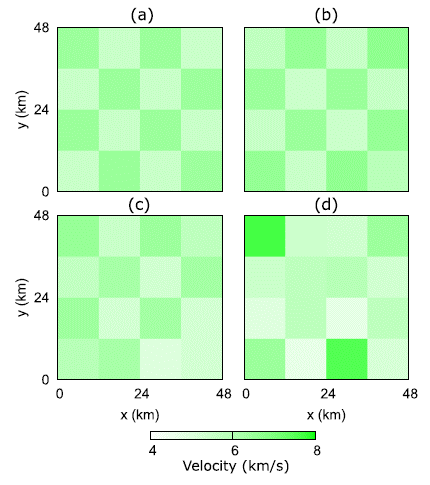 Velocity Slice section to different depths (a)