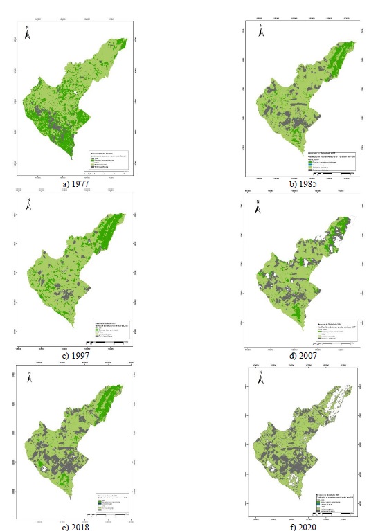 Mapping of the multitemporal analysis of land use in the municipality of Madrid, Cundinamarca, from 1977 to 2020