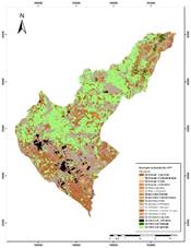 Cover and land use changes between 1977 and 2020 in Madrid