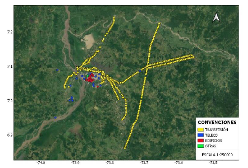 Ubicaci&oacute;n geogr&aacute;fica de estructuras elevadas