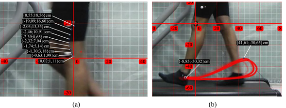 a) Knee CIR, b) ankle tracer