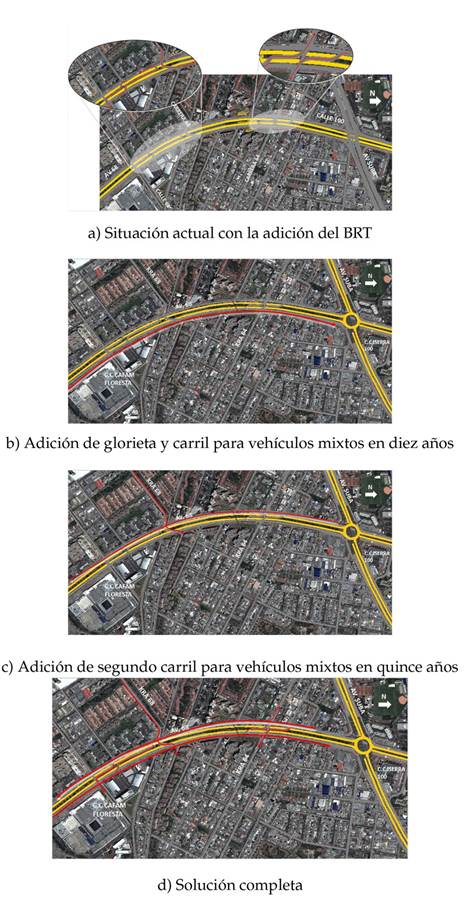 Modificaciones en el tramo de estudio sobre el software VISSIM