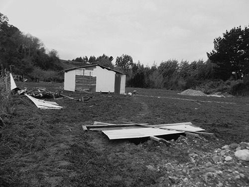 Vivienda del sector de Trañi Trañi, comuna de Temuco, región de La Araucanía.