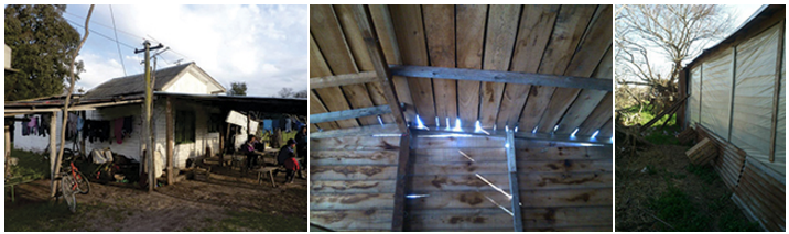 Viviendas de agricultores familiares del &aacute;rea de estudio.