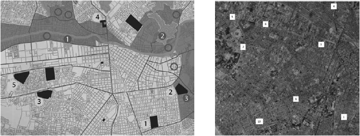 UVs y otros barrios estatales en la estructura de Lima.
