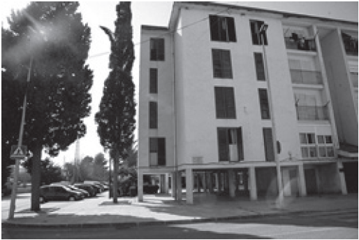 Viviendas sociales del barrio de San Fernando, Lorca, antes de su demolici�n.