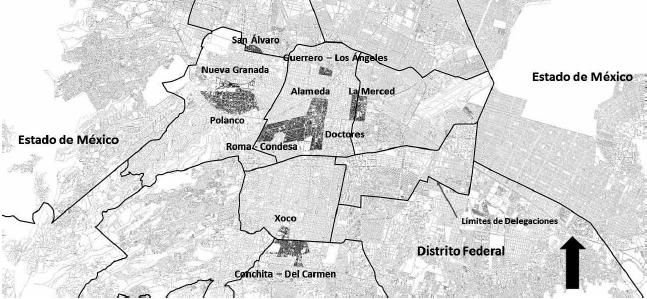 Diez barrios centrales en la Ciudad de Mxico