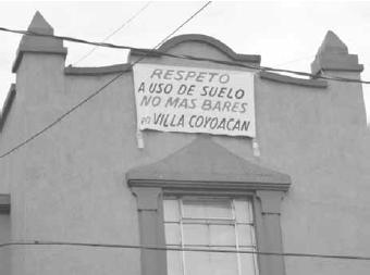 Coyoacn. Protesta vecinal contra el incremento de bares.
