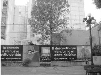 Alameda Sur. Anuncio de nuevos departamentos.