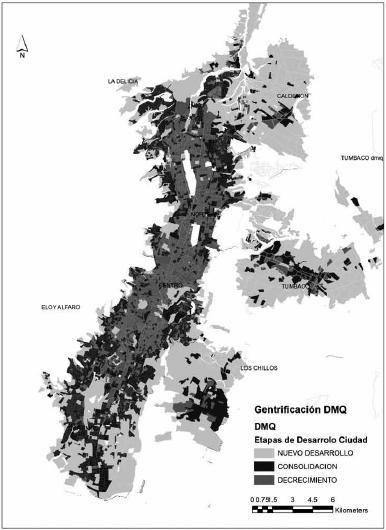 Clasificaci�n de los diferentes tipos de desarrollo en Quito