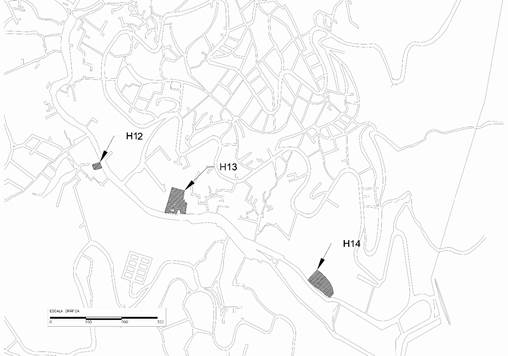 Distribuci&oacute;n de inmuebles catalogados con uso de hoteler&iacute;a de lujo en el barrio de La Presa en Guanajuato.