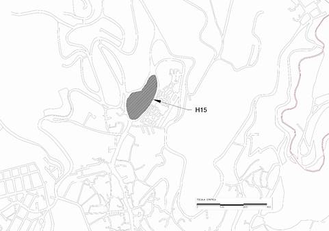 Distribuci&oacute;n de inmuebles catalogados con uso de hoteler&iacute;a de lujo en el barrio de San Javier en Guanajuato.