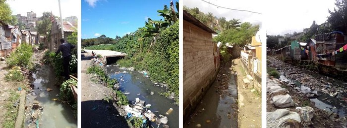 Fotos de la ca&ntilde;ada en el barrio de Los Platanitos.