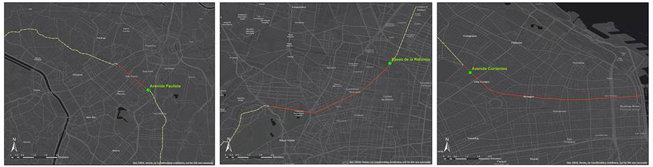 Corredores de Metrópolis continentales en proceso de desarrollo.